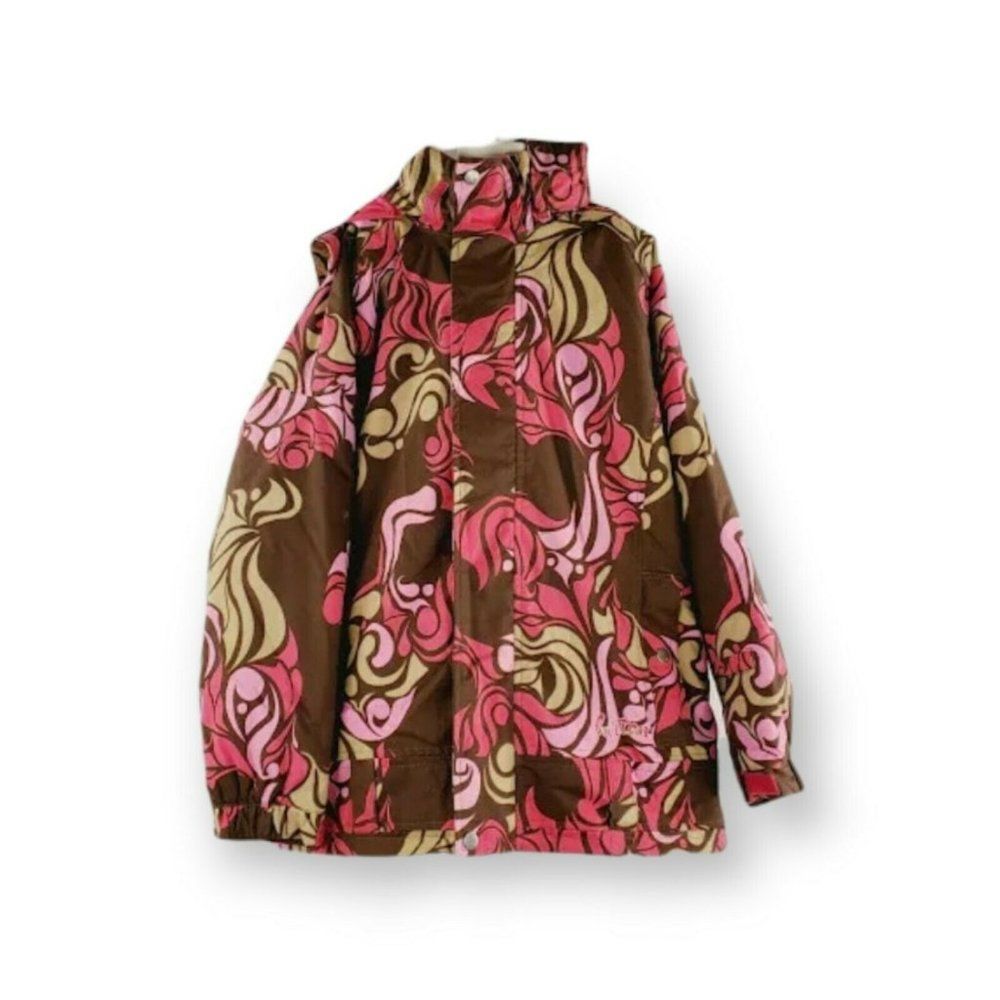 Burton Girls Multicolor Sugar & Spice Removable Hood Windbreaker Jacket Size XL